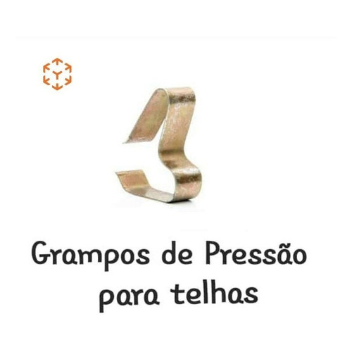 640 Grampos Pressão Fixação Telha Americana Gres Esmaltada
