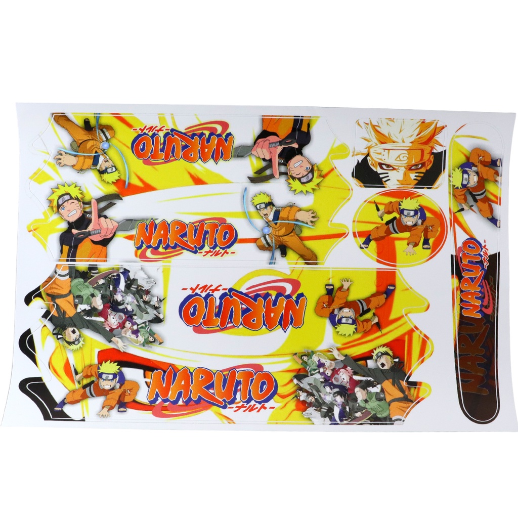 Adesivos Bike Infantil Cartela NARUTO Anime Bicicleta Aro 14/16/20