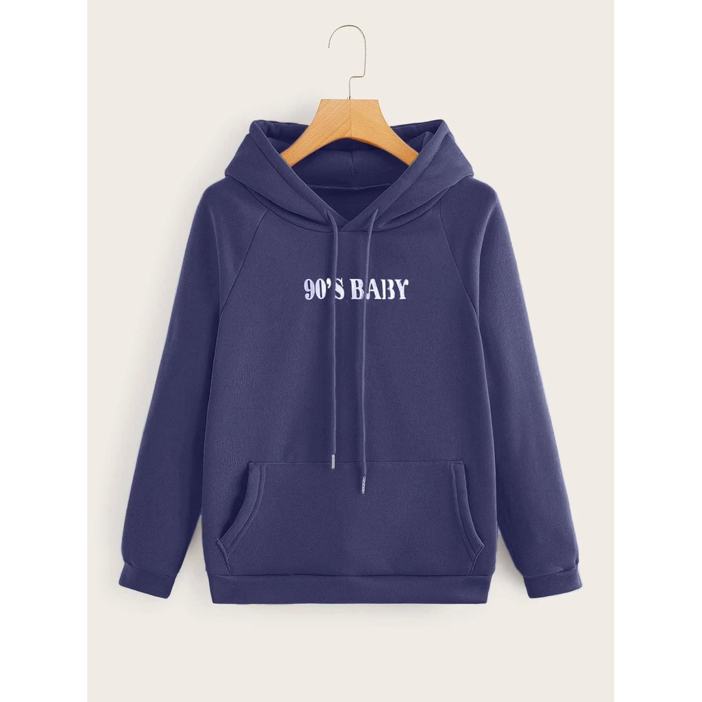 Moletom Unissex 90´S Baby Girl Tumblr Blusa de Frio Com Capuz e Bolso