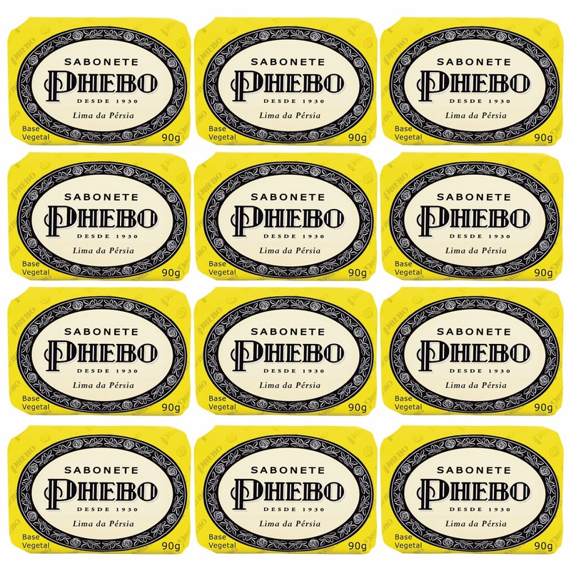 Kit 12 Sabonetes Phebo Lima Da Pérsia Em Barra 90g