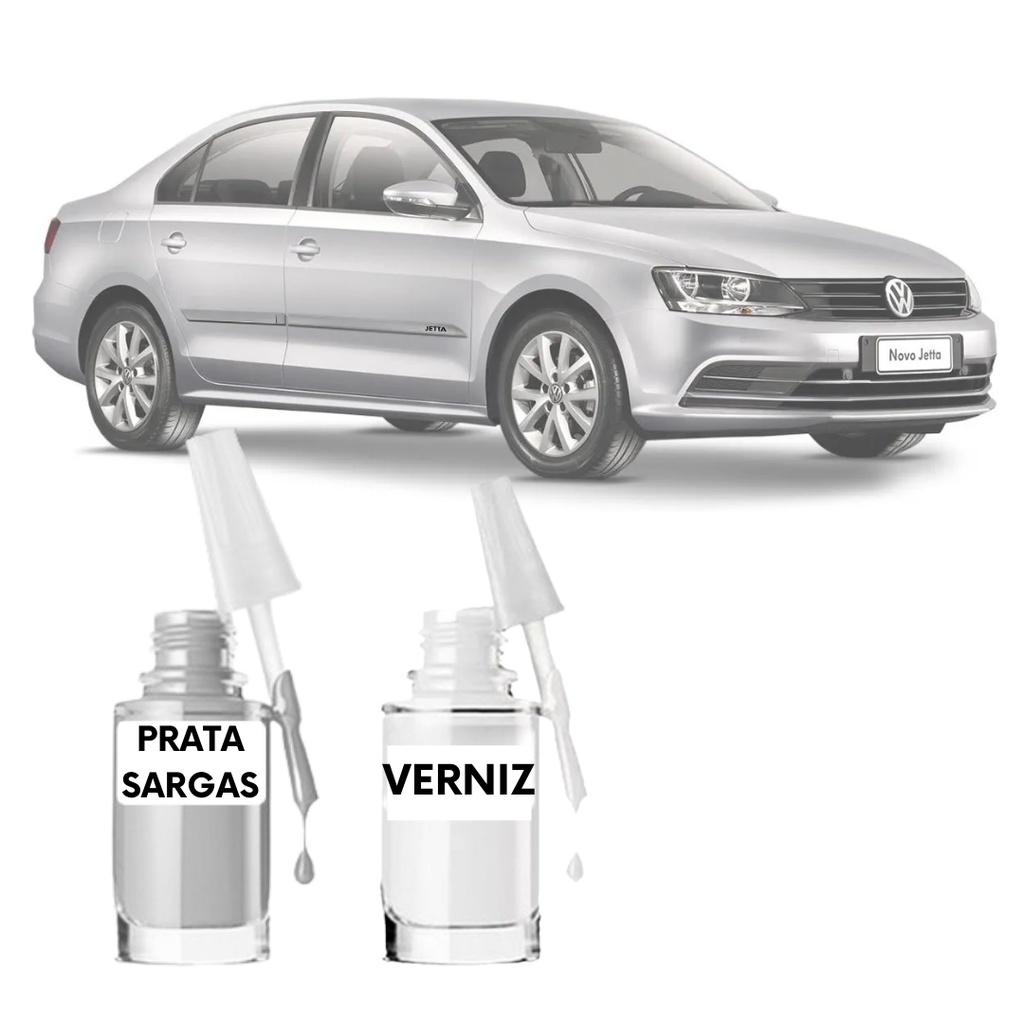 Tinta Tira Risco Automotivo Volkswagen Jetta Prata Sargas