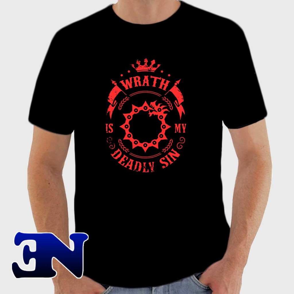 Camiseta Masculina Meliodas Wrath Is My Deadly Sins Seven Ira Anime Mangá