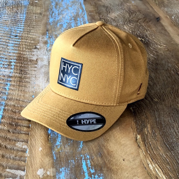 Bone HYC fita HYPE Snapback model premium New York City sarja caramelo