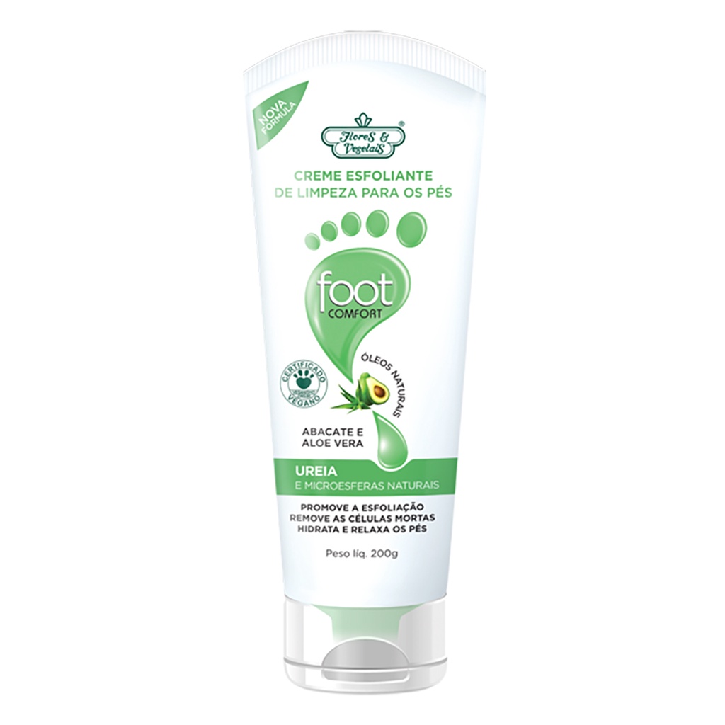 Creme Esfoliante De Limpeza P/ Os Pés Flores E Vegetais 200g