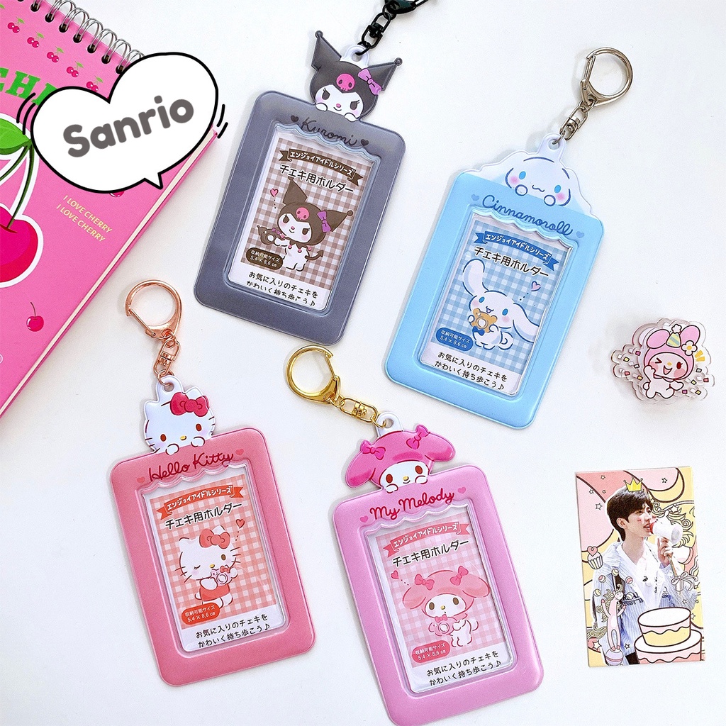 Chaveiro De Cartão De Kuromi Cinnamoroll 3 Polegadas Fotográficas Para Ônibus/Idol/Fotos em Oferta na Shopee