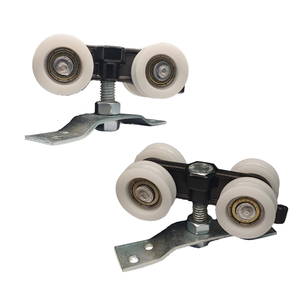 Roldanas P/ Porta De Correr 4 Rodas De 28mm - Rda4 c/ freio e guia inferior injetado de presente!