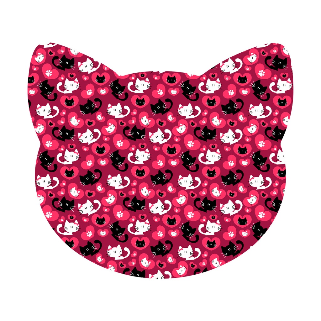 Tapete para comedouro de Gatos Impermeável p/ Água e Ração Estampado