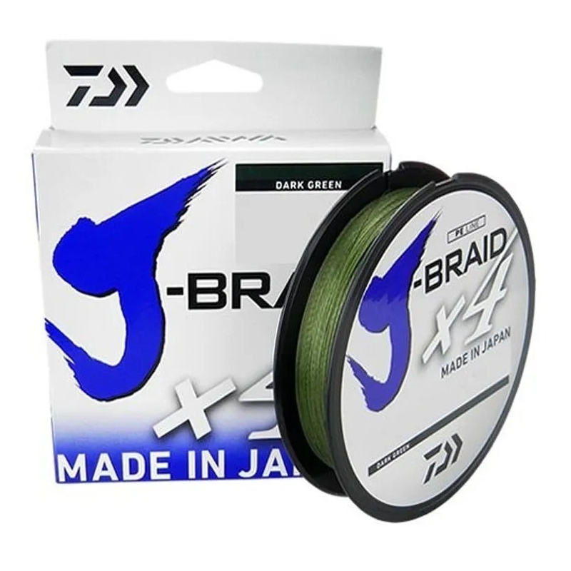 Linha de Pesca Multifilamento Daiwa J-Braid X4U - 40lbs - 0.29mm - 135m - Verde