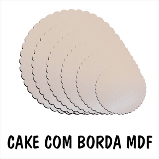 Cake Board MDF COM BORDA cakeboard em Oferta na Shopee