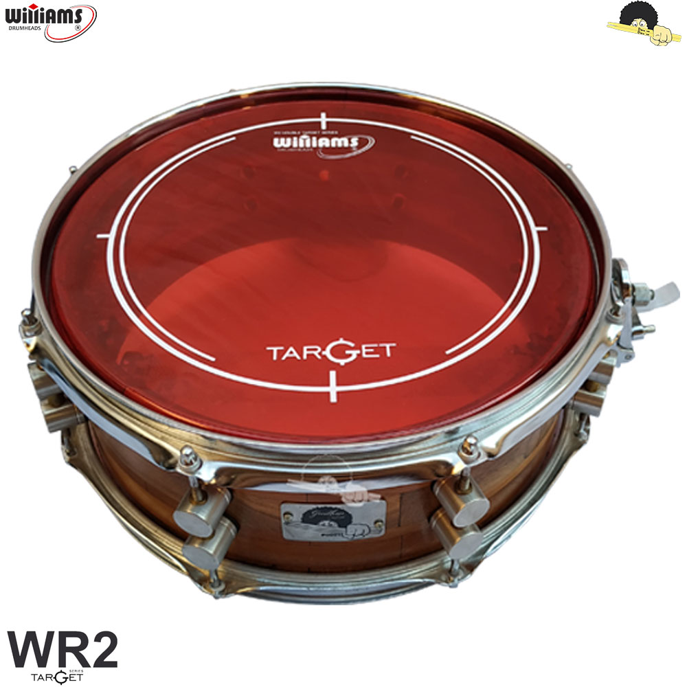 Pele para Caixa e Surdo Williams Target - WR2 Duplo filme RED 14"