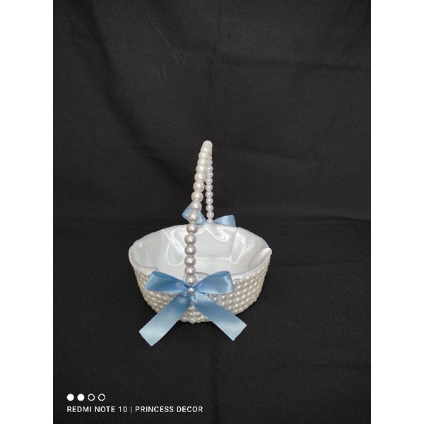 Cesta Florista de casamento com laço azul Royal serenity turquesa Tifanny violeta, lilás e preto