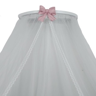 Dossel laço com mosquiteiro tule para quarto de bebe