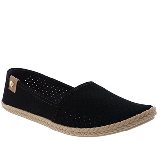 Alpargata Moleca Perfuros Nobuck Preto