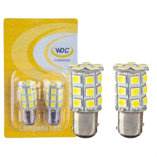 PAR LÂMPADA LED UNIVERSAL 2 POLOS 1157 (27 LEDS 5050) em Oferta na Shopee