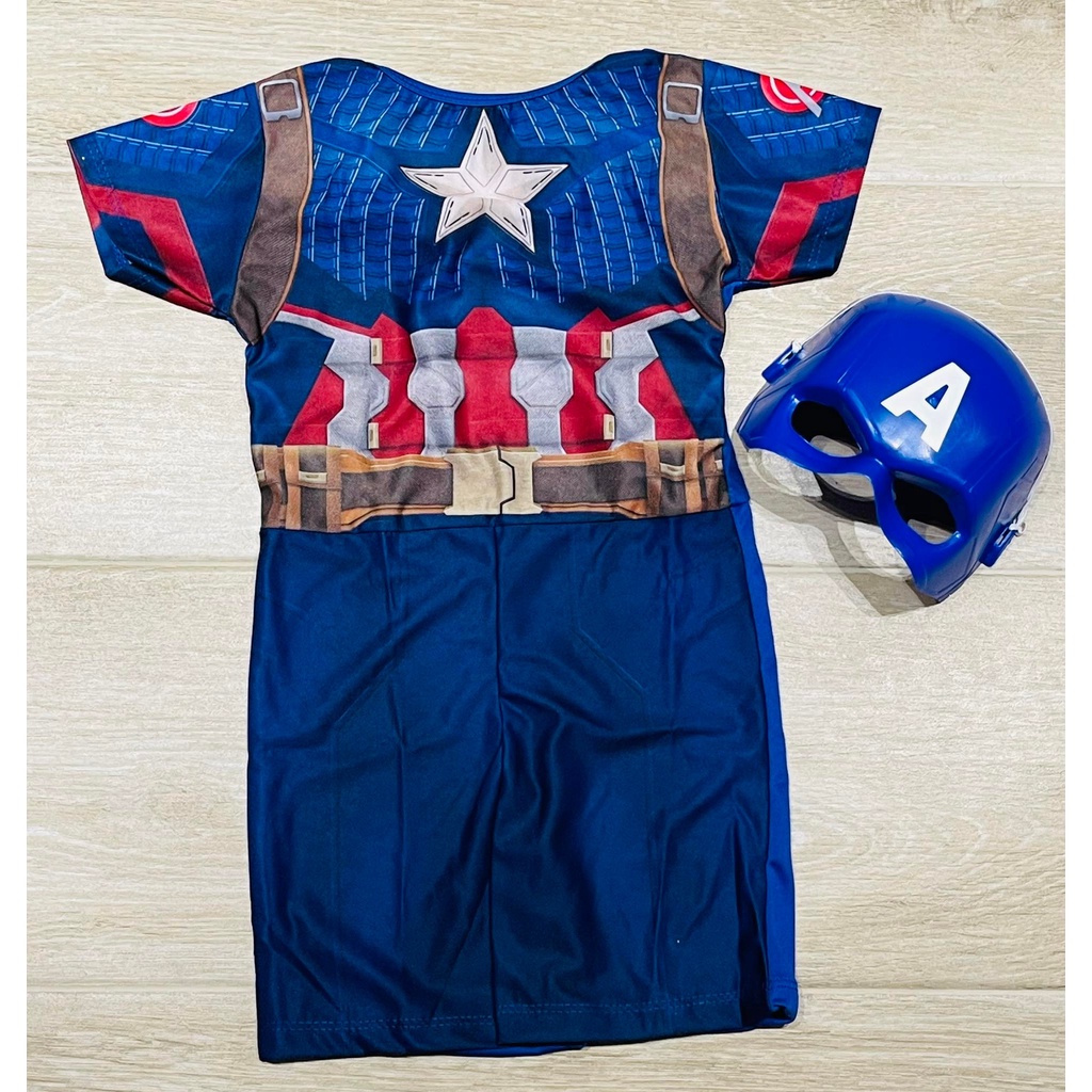 Roupa Fantasia Infantil Capitão América Vingadores Avengers com máscara festas crianças menino em Oferta na Shopee