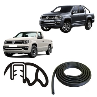 BORRACHA DE PORTA DIANTEIRA PRETA ESTRIADA VW AMAROK 2 PORTAS E 4 PORTAS em Oferta na Shopee