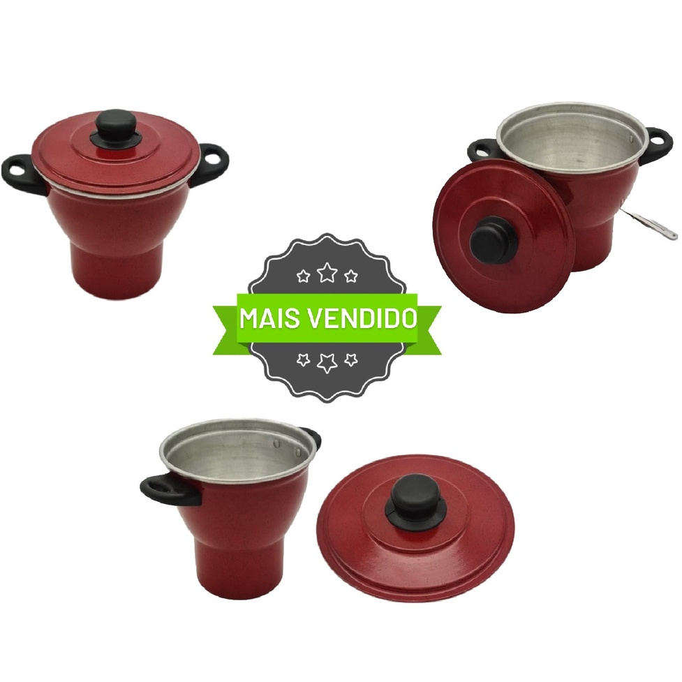 Cuscuzeiro Nordestino Individual (Vermelho, Preto, Amarelo, Rosa ou Polido)/ENTREGA IMEDIATA