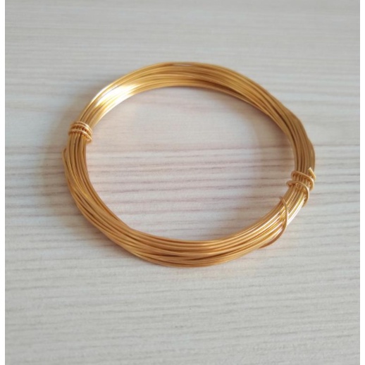 ATACADO - 50 MT ARAME ARTESANATO ALUMÍNIO COR OURO 10ROLOS DE 5MT CADA+ BRINDE em Oferta na Shopee