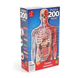 Quebra Cabeça Corpo Humano 200 Peças 03937/02443 - Grow em Oferta na Shopee