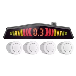 Sensor De Ré Estacionamento Branco 4 Pontos De 18mm