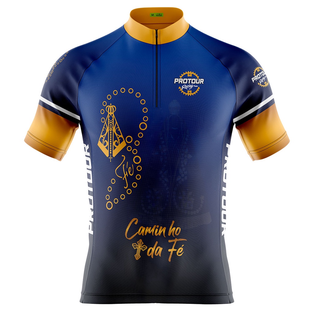 Camisa Ciclismo Ciclista Masculina Mountain bike Caminho da Fe Com Bolsos Protecao Solar UV 50 em Oferta na Shopee