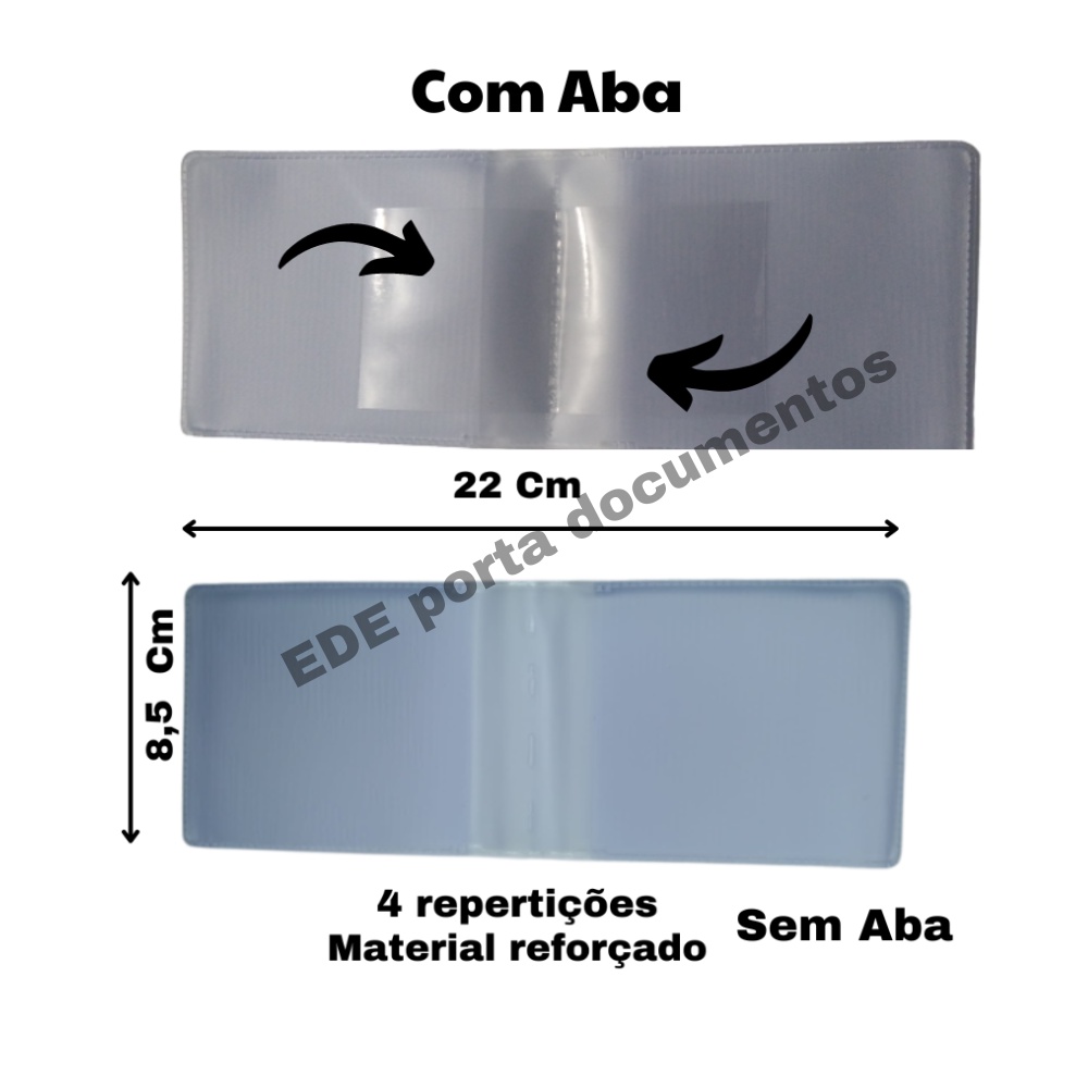 MIOLO SOCIAL PORTA DOCUMENTO PLASTICO PARA CARTEIRA. COM ABA  E  SEM ABA 2x2 em Oferta na Shopee