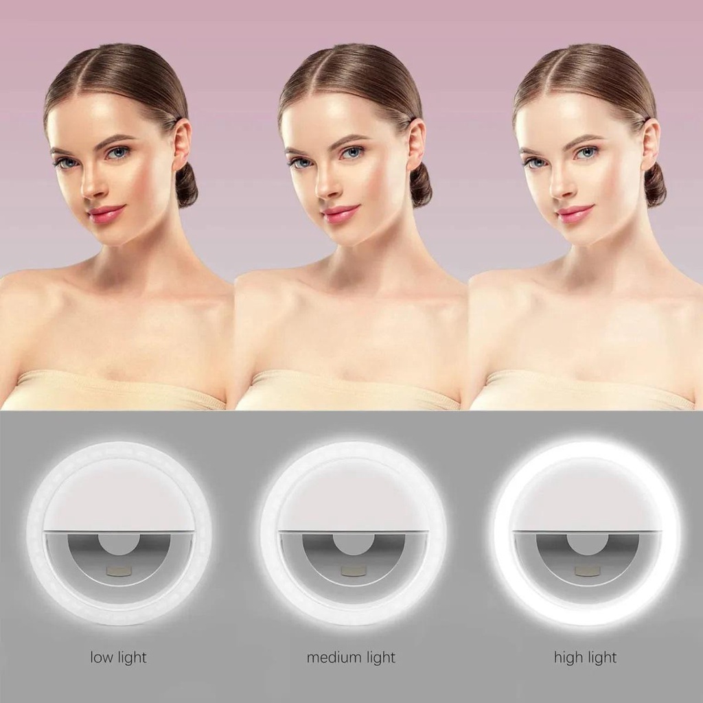 Clipe Anel Luz - Selfie Ring Light Flash Celular Universal