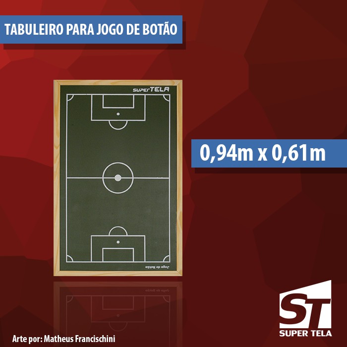 Jogão - Tabuleiro para Jogo de Botão - 90x60 cm em Oferta na Shopee