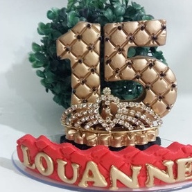 Vela Personalizada 15 Anos Dourada, Debutante, Vela de  Biscuit, Vela de Aniversário,todas as idades