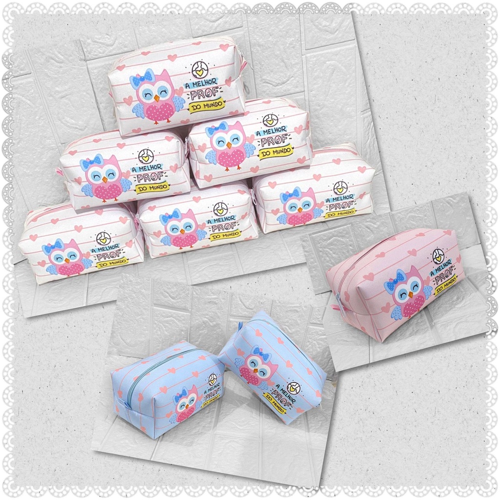 Necessaire Box Personalizada Tema Professores Corujinha