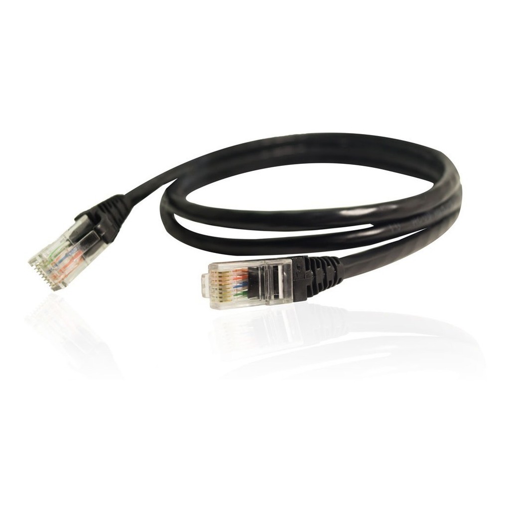 Patch Cord  Utp Giga Cat6 Patch Panel Preto 6 Metros Pronto