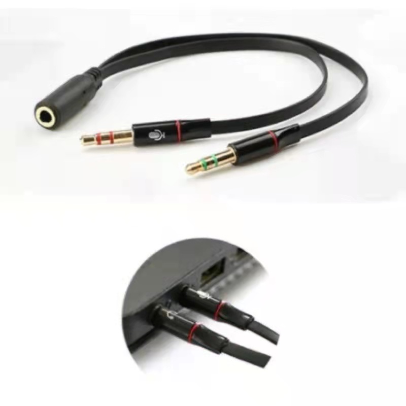 Cabo Conversor Adaptador Divisor Splitter de Áudio 3,5mm para audio e microfone PC ou Notebook Headset XT2204 XTRAD