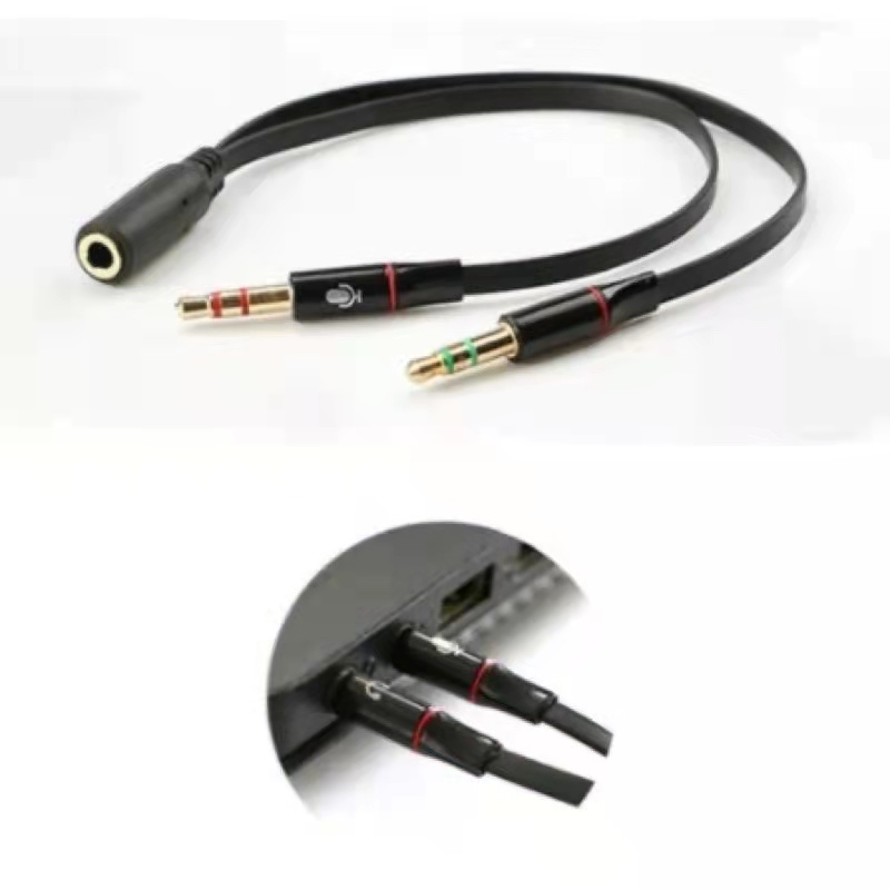 Cabo Conversor Adaptador Divisor Splitter De Udio Mm Para Audio E Microfone Pc Ou Notebook