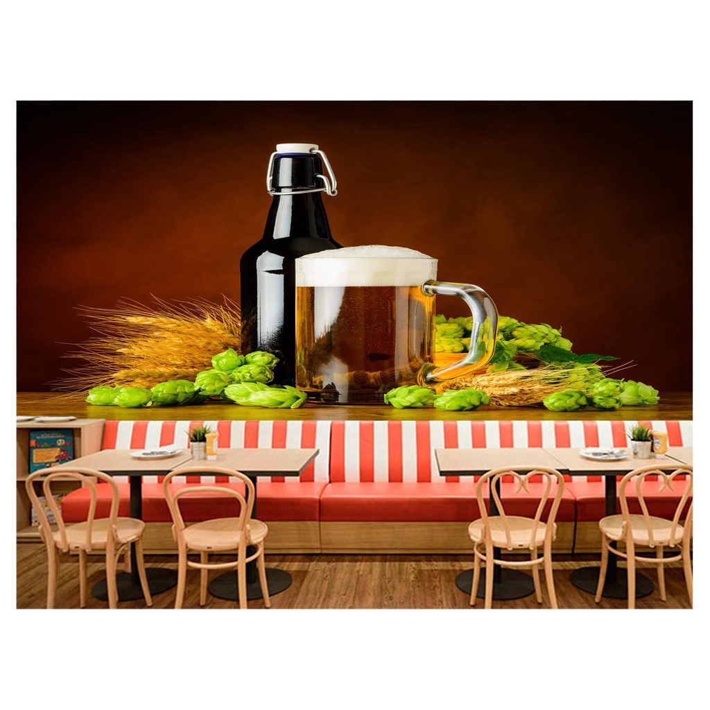 papel de parede Cerveja bebida Lupulo chopp 3D 10m² AL111