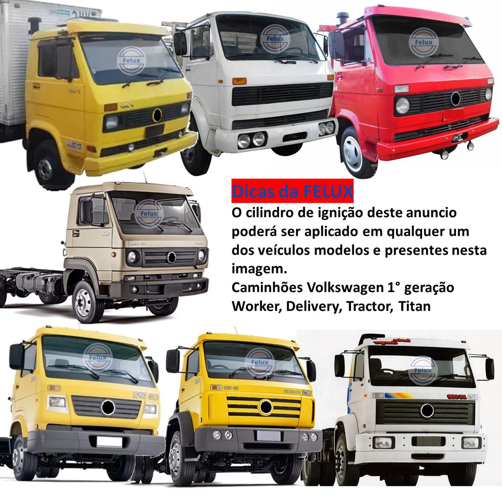 Detalhes do Cilindro de Ignição Caminhão VW Worker Delivery 1981-2018