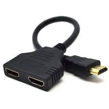 Cabo Y HDMI Divisor 1 Macho Para 2 Fêmea Extensor Duplicador FullHD HD 1080p 2K 4K UHD