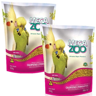 2 Ração Extrusada P/ Calopsita E Periquito Pm13 350g Megazoo em Oferta na Shopee
