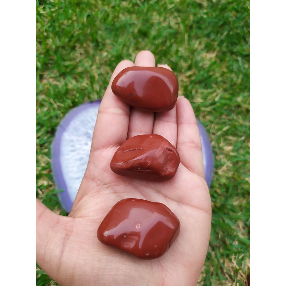 Pedra Rolada Jaspe Vermelho - Aterramento E Cura/pedra Natural/cristal/cristais/tarot/decoração