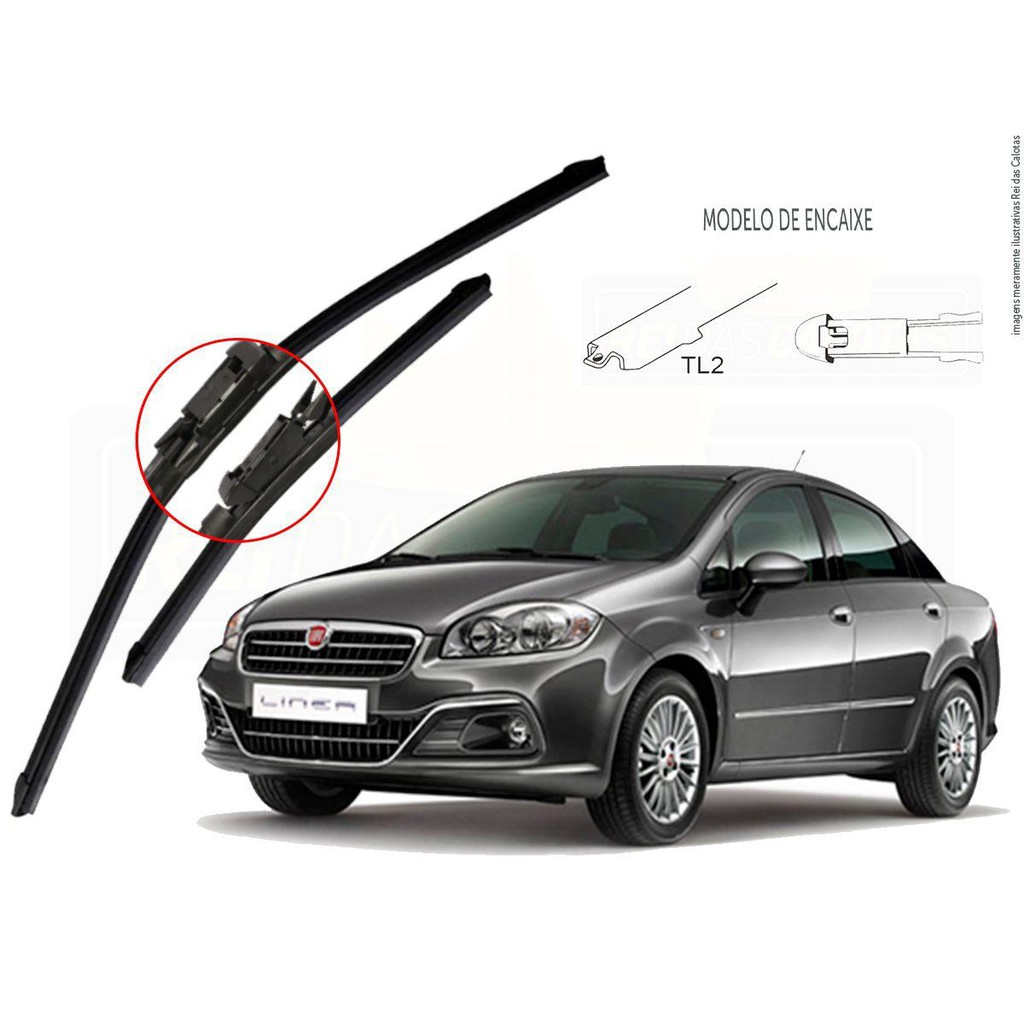Palheta Silicone Limpador Parabrisa Dianteiro Fiat Linea 2008 á 2018 em Oferta na Shopee