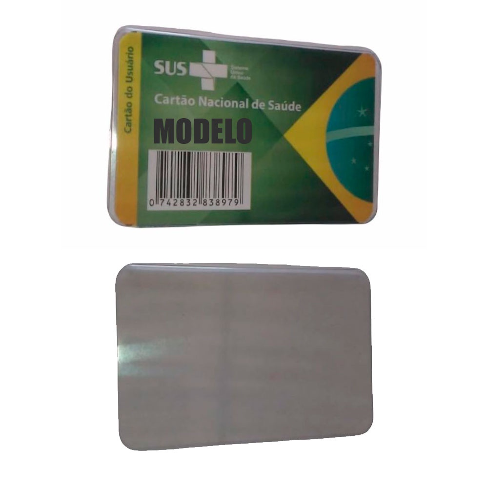 2x Porta Documento Protetor para carteirinha SUS e cartao plano de saúde — imagem 2 de 2