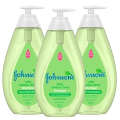 KIT 3 Shampoos Johnson's Baby Cabelos Claros 750ml