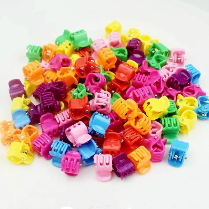 Kit 120 peças Mini Piranha Presilha Grampo de Cabelo Infantil Fofo Feminino Colorido pronta entrega envio imediato.