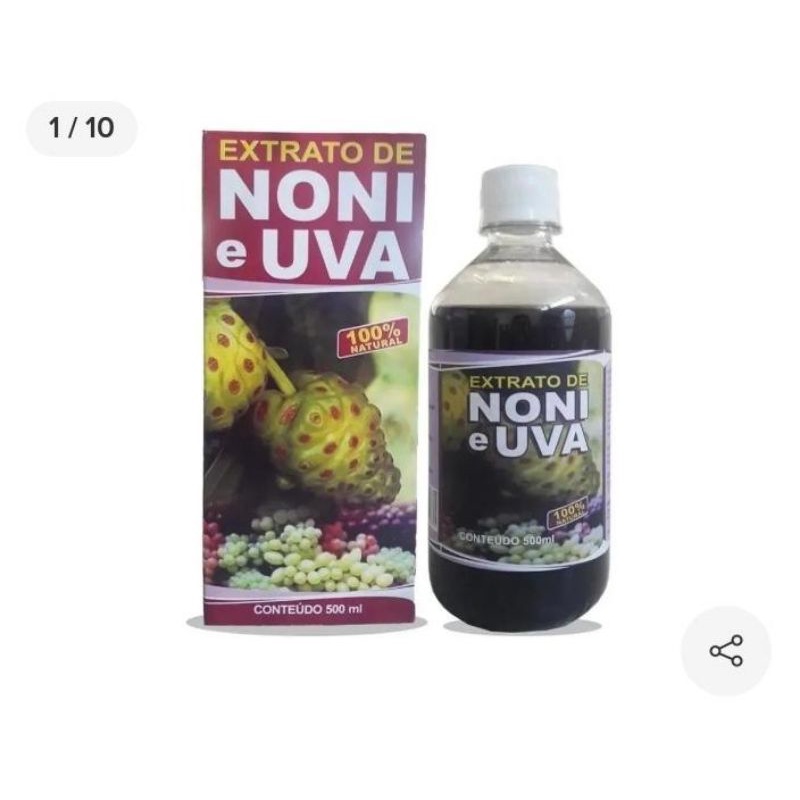 Suco de Noni & Uva. Extrato da Fruta Milagrosa 500Ml Envio Já. Shopee