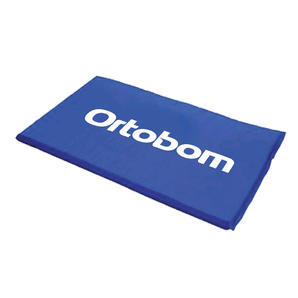 Colchonete Academia Ortobom para Malhar Espuma 4x40x90 Azul - Super Oferta