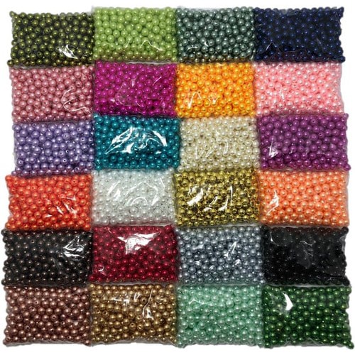 500 Unidades de Miçangas/Bola Conta De Plástico ou ABS 8mm Várias Cores