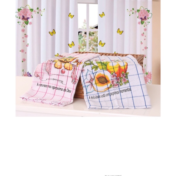 Pano Prato Gigante Ou Cobre Pão Ou T.chá 70x90cm (Kit C/4) em Oferta na Shopee