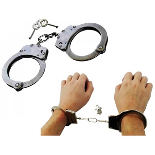 Algema Policial De Metal Brinquedo Erótico Sex Shop Para Casal, Namorados, Festas, Fantasias, Fetiche, BDSM e Sado Ataca