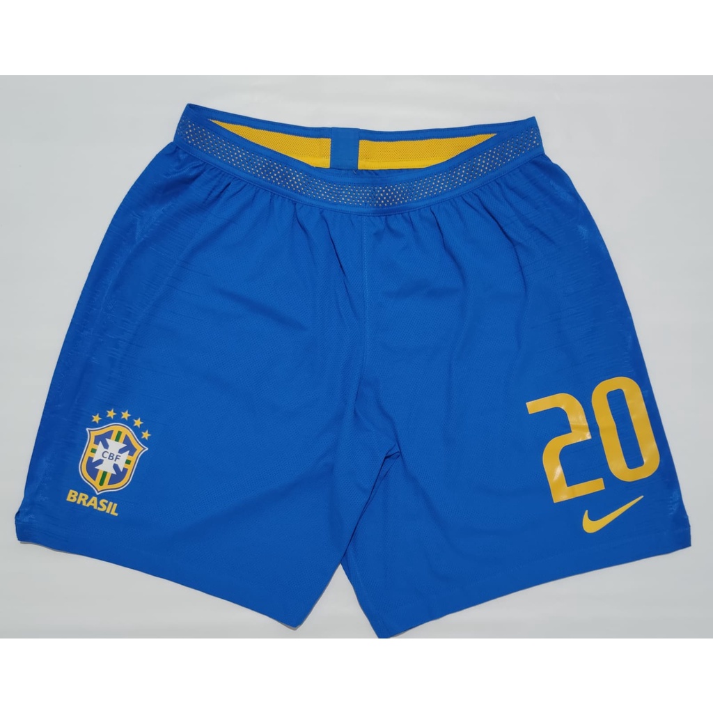 Calção Shorts Seleção Brasileira Azul 2018 Jogador 20 Calção de Jogo