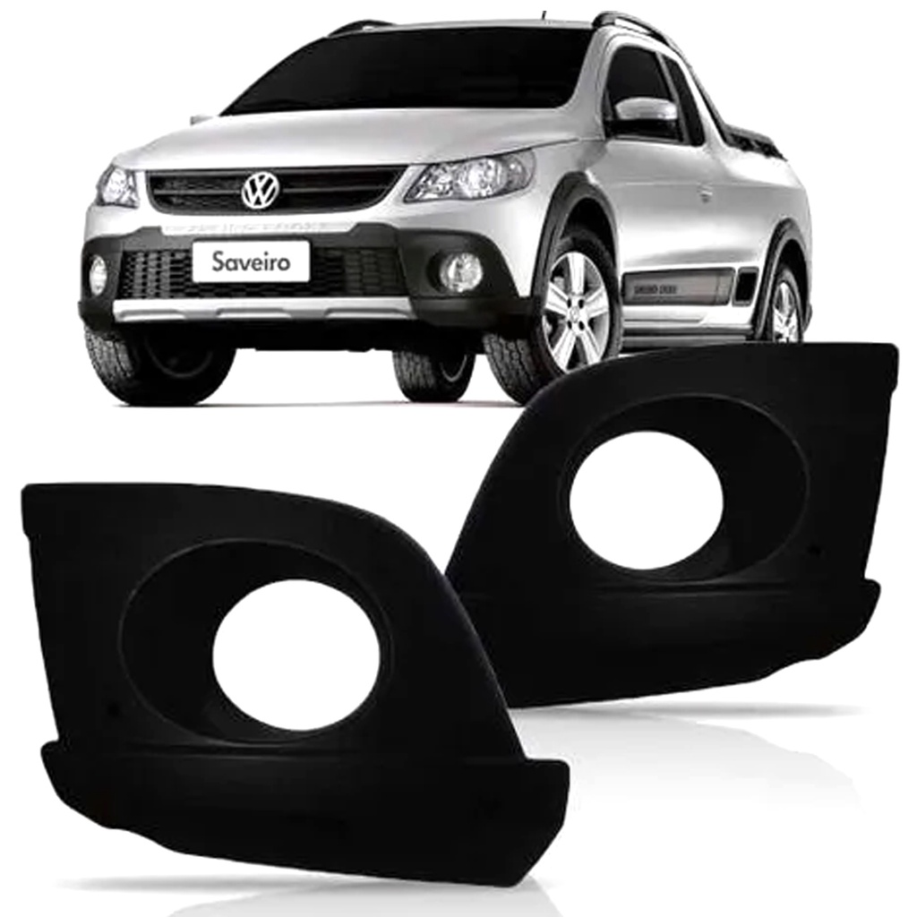 Moldura Farol Milha Parachoque Compatível Saveiro Cross Gol Rallye G5 Promoção