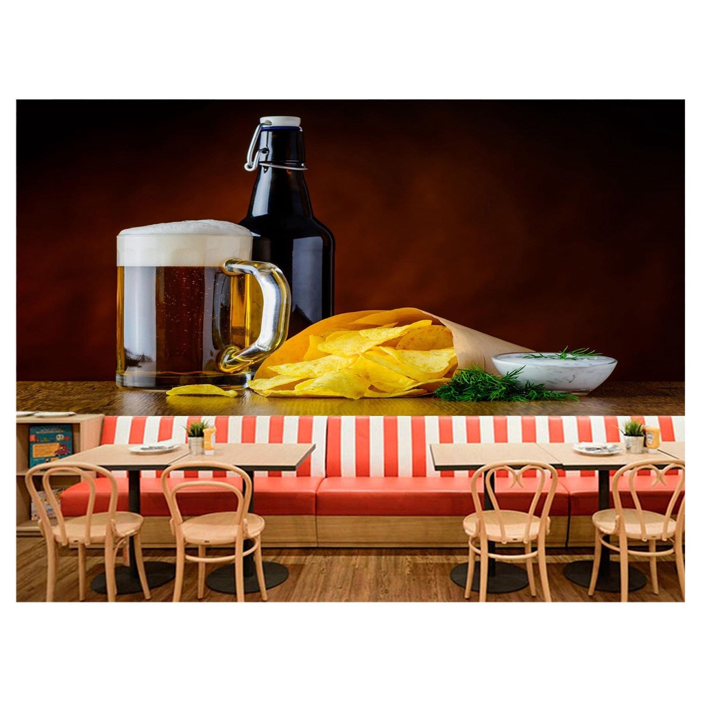papel de parede Cerveja bebida Lupulo chopp 3D 6m² AL110